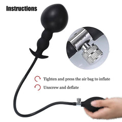 BDSM Inflatable Anal Plug – Butt Plug and Anal Dilator for G-Spot & Prostate Stimulation