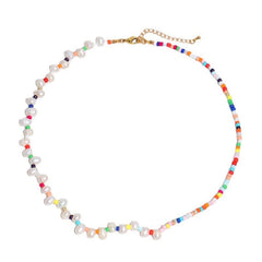 Bohemian Beaded Candy-colored Necklace