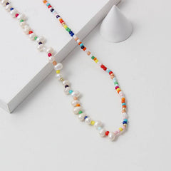 Bohemian Beaded Candy-colored Necklace