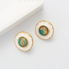 Oil Painting Milky Way Glazed Earrings