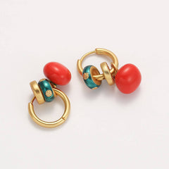 Persimmon Ruyi New Chinese Style Earrings