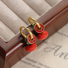 Persimmon Ruyi New Chinese Style Earrings