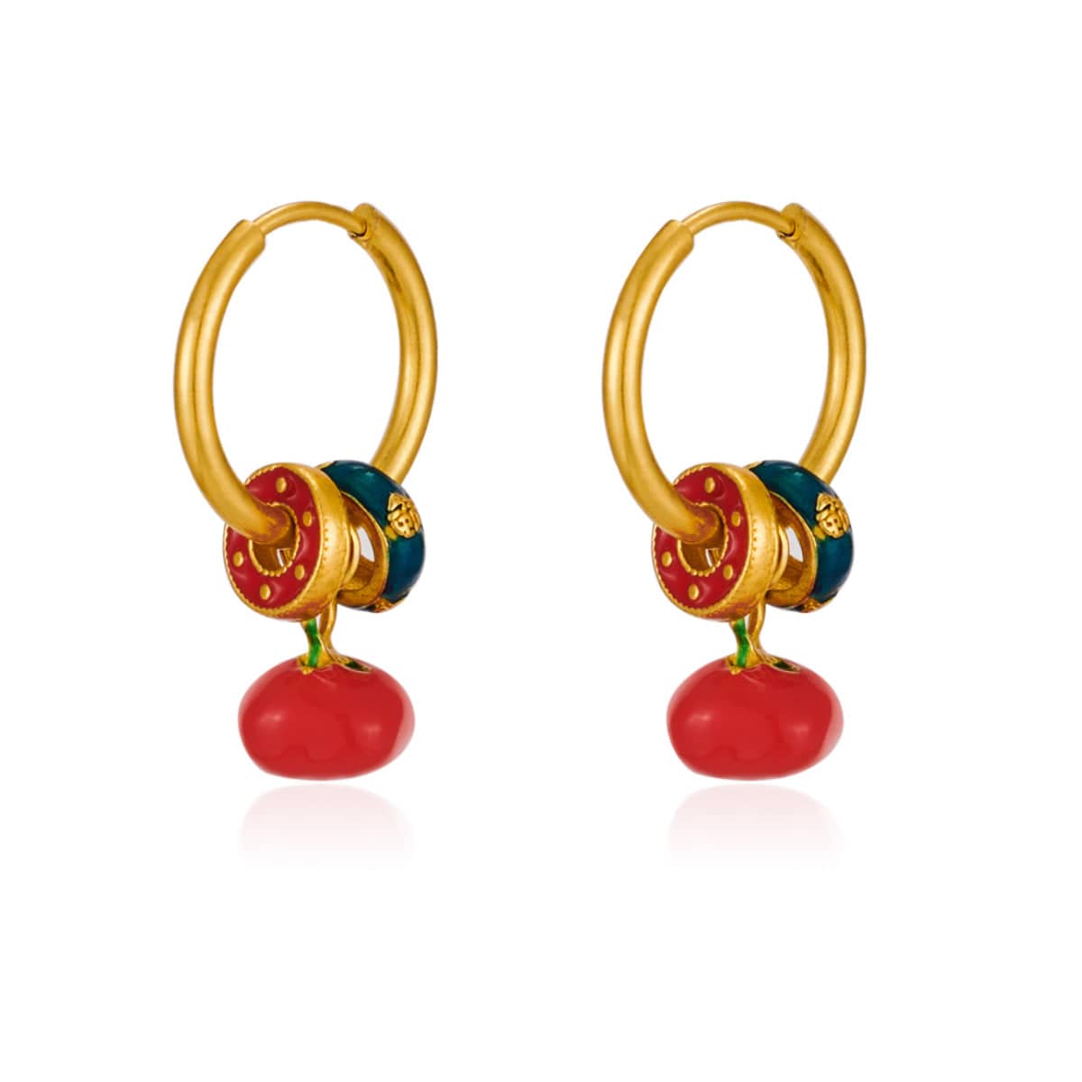 Persimmon Ruyi New Chinese Style Earrings