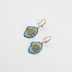 Vintage Glazed Floral Stud Earrings