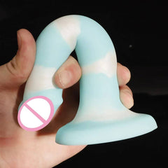 Little Thin Realistic Dildo – Soft Silicone Beginner’s Anal Toy with Heart-Shaped Suction Cup