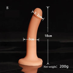 Little Thin Realistic Dildo – Soft Silicone Beginner’s Anal Toy with Heart-Shaped Suction Cup