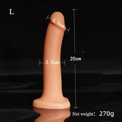 Little Thin Realistic Dildo – Soft Silicone Beginner’s Anal Toy with Heart-Shaped Suction Cup