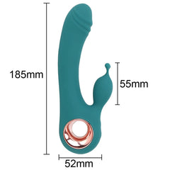 USB Rechargeable Rabbit Dildo Vibrator – 10-Frequency G-Spot & Clitoral Stimulation for Women