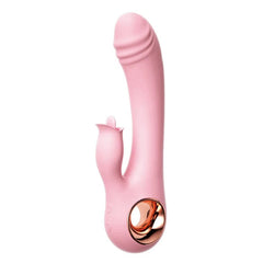 USB Rechargeable Rabbit Dildo Vibrator – 10-Frequency G-Spot & Clitoral Stimulation for Women