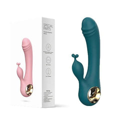 USB Rechargeable Rabbit Dildo Vibrator – 10-Frequency G-Spot & Clitoral Stimulation for Women