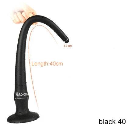 Super Long Flexible Silicone Anal Plug and Dildo - Prostate Massager and Dilator for Men, Women, and Couples for Deep Exploration and Sensual Play - Passion Pulse Adult