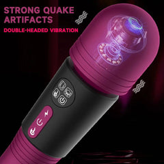 Double-Headed Women's Vibrator: AV Magic Wand, G-Spot and Vagina Nipple Stimulator, Dildo Erotic Masturbator Massage - Sex Toy for Couples