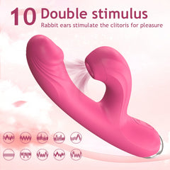 Rabbit Sucker G-Spot Vibrator for Women: 20 Powerful Modes, Clit and Vagina Stimulator, Anal Plug Dildo - Adult Sex Toy for Females