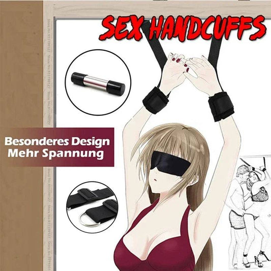 Over-the-Door Bondage Restraints with Adjustable Shackles - BDSM Door Swing for Erotic Roleplay and Fetish Games for Couples