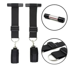 Over-the-Door Bondage Restraints with Adjustable Shackles - BDSM Door Swing for Erotic Roleplay and Fetish Games for Couples