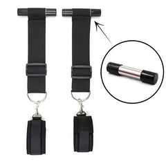 Over-the-Door Bondage Restraints with Adjustable Shackles - BDSM Door Swing for Erotic Roleplay and Fetish Games for Couples