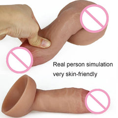 Realistic Soft Silicone Dildo with Suction Cup - Big & Affordable Pleasure