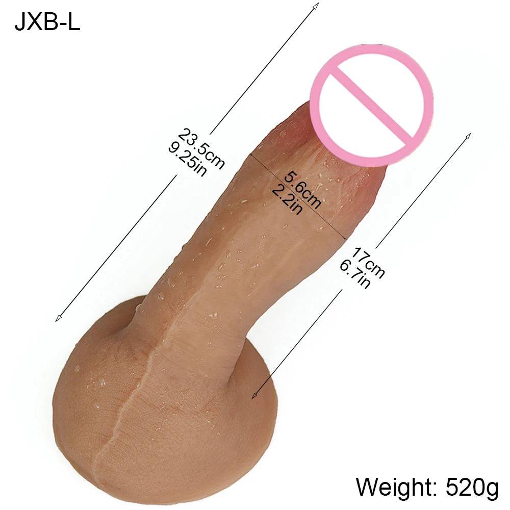 Realistic Soft Silicone Dildo with Suction Cup - Big & Affordable Pleasure