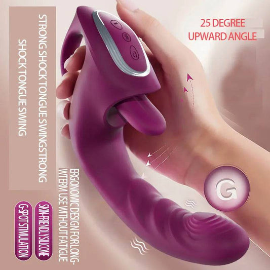 2024 Dual-Head G-Spot & Rabbit Vibrator Wand – USB Rechargeable & Waterproof