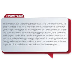 Pretty Love 12-Speed Strap-On Vibrator | Double Penetration Dildo for Lesbian Couples & Women