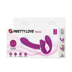 Pretty Love 12-Speed Strap-On Vibrator | Double Penetration Dildo for Lesbian Couples & Women