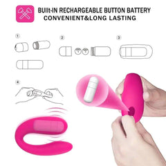 Couple's Vibrator for Women: U-Type Stimulator, G-Spot Massage - Female Masturbator, Adult Product - Passion Pulse Adult