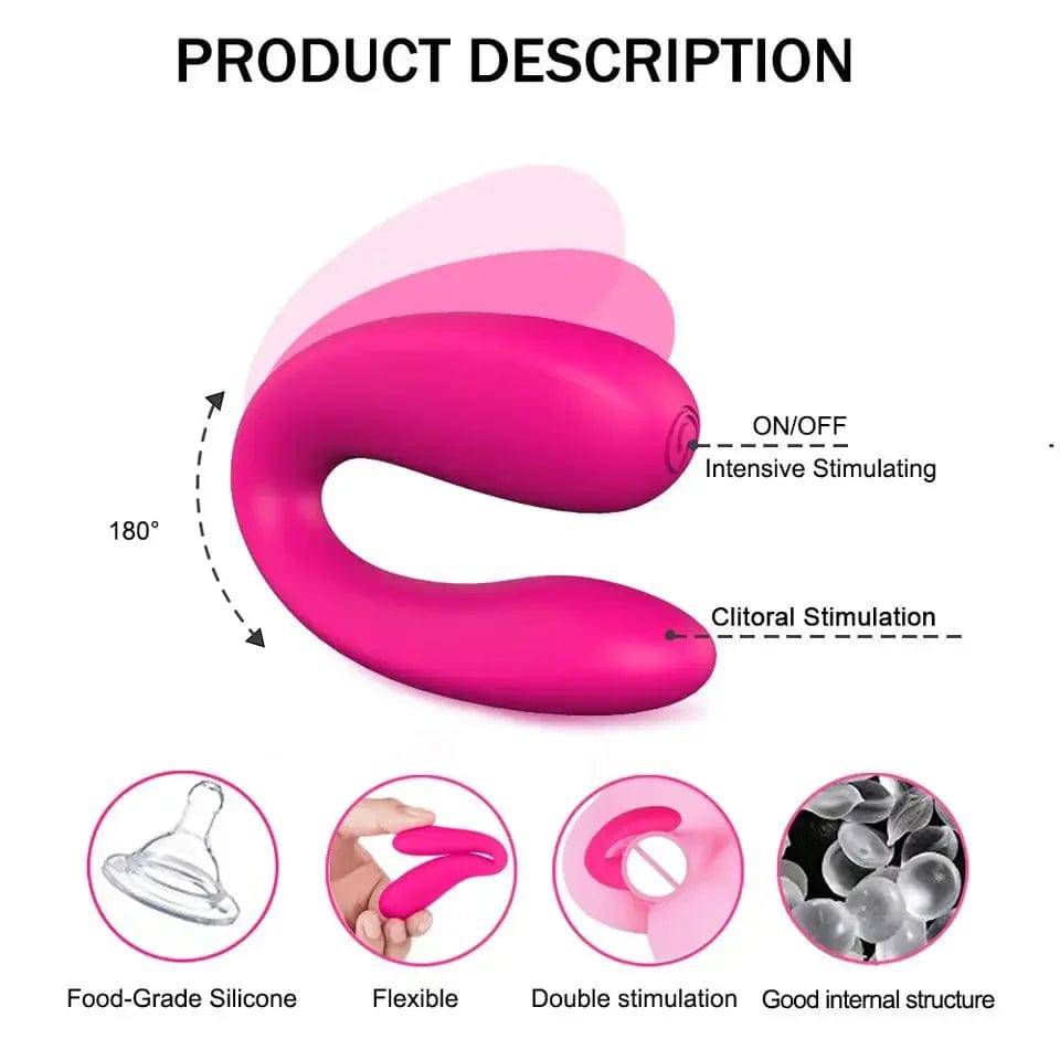 Couple's Vibrator for Women: U-Type Stimulator, G-Spot Massage - Female Masturbator, Adult Product - Passion Pulse Adult