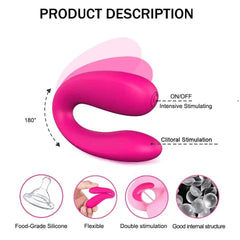 Couple's Vibrator for Women: U-Type Stimulator, G-Spot Massage - Female Masturbator, Adult Product - Passion Pulse Adult