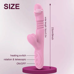 Heating Dildo Vibrator with Clitoral Suction & G-Spot Rotation – Ultimate Pleasure Massager for Women