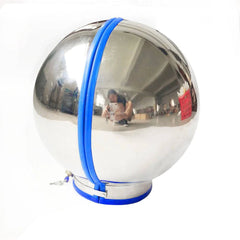 Stainless Steel Bondage Ball Helmet Restraint | Lockable Hood with Handcuffs & Chains | BDSM Slave Hood for Men & Women