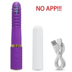 Telescopic Dildo Vibrator Sex Machine: Automatic Up-Down Massager, G-Spot Thrusting Retractable Vaginal Toy - Female Masturbation