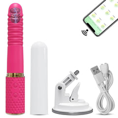 Telescopic Dildo Vibrator Sex Machine: Automatic Up-Down Massager, G-Spot Thrusting Retractable Vaginal Toy - Female Masturbation