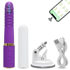 Telescopic Dildo Vibrator Sex Machine: Automatic Up-Down Massager, G-Spot Thrusting Retractable Vaginal Toy - Female Masturbation