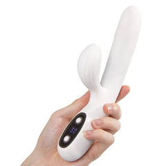 Soft and Cute Clitoris Stimulation Wand with LCD Display for Women Flexible Vibrating Insertion AV Pleasure Toys for Women