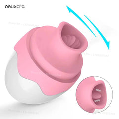 Tongue Licking Vibrator – Oral Egg Massager for G-Spot, Clitoris & Nipple Stimulation