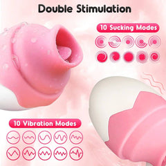 Tongue Licking Vibrator – Oral Egg Massager for G-Spot, Clitoris & Nipple Stimulation