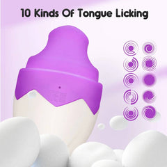 Tongue Licking Vibrator – Oral Egg Massager for G-Spot, Clitoris & Nipple Stimulation