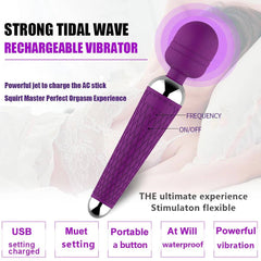 Wireless 10-Speed Vibrator for Women: Magic Wand Dildo, Anal & Clitoris Stimulator - Female Masturbator Sex Toy