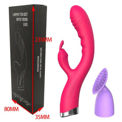 10-Speed USB Rechargeable Rabbit Vibrator – Powerful G-Spot & Clitoral Stimulator