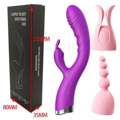 10-Speed USB Rechargeable Rabbit Vibrator – Powerful G-Spot & Clitoral Stimulator