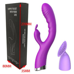 10-Speed USB Rechargeable Rabbit Vibrator – Powerful G-Spot & Clitoral Stimulator