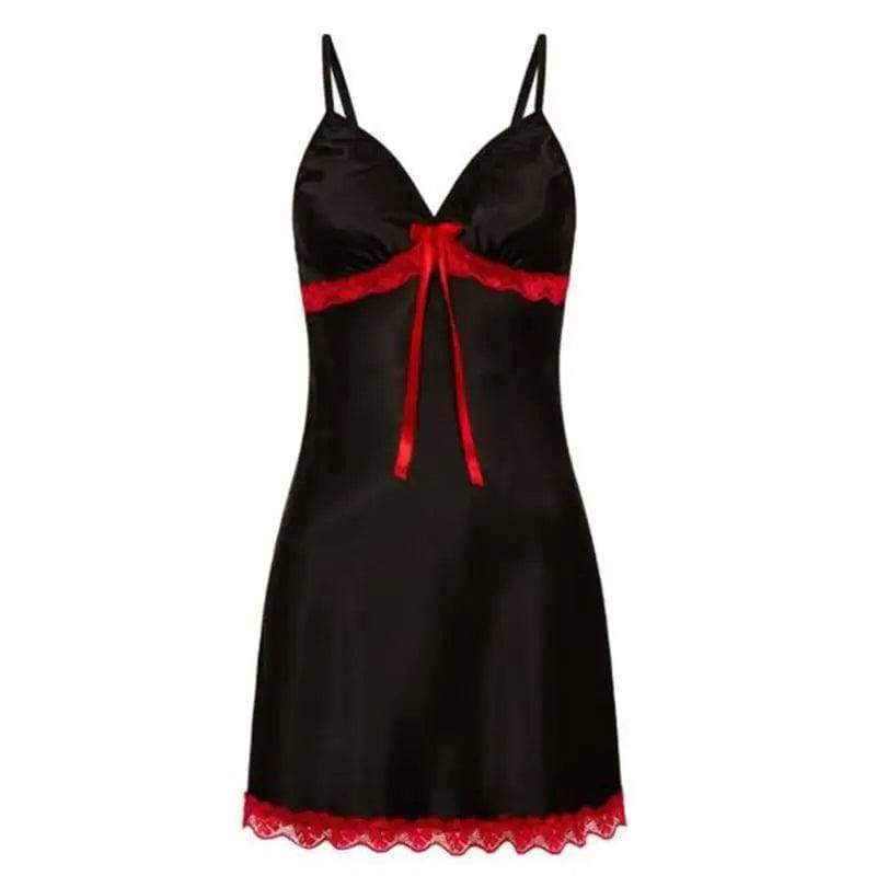 Elegant Lace Nightgown for Women - Sexy Lingerie with Adjustable Straps and Floral Lace Trim - Passion Pulse Adult