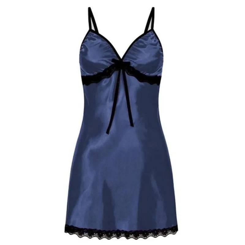Elegant Lace Nightgown for Women - Sexy Lingerie with Adjustable Straps and Floral Lace Trim - Passion Pulse Adult