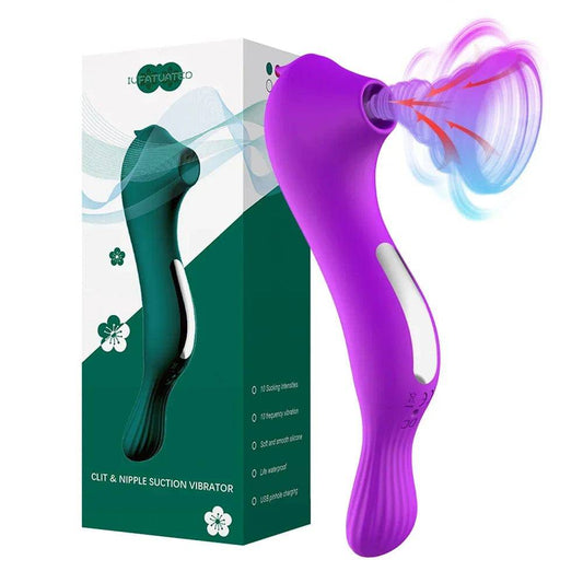 Powerful Sucking Vibrator with Vacuum Suction