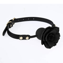 Silicone Rose Ball Gag | Breathable BDSM Bondage Flower Open Mouth Gag for Couples | Adult BDSM Games Restraint Toy