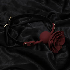 Silicone Rose Ball Gag | Breathable BDSM Bondage Flower Open Mouth Gag for Couples | Adult BDSM Games Restraint Toy