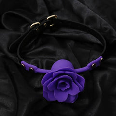 Silicone Rose Ball Gag | Breathable BDSM Bondage Flower Open Mouth Gag for Couples | Adult BDSM Games Restraint Toy