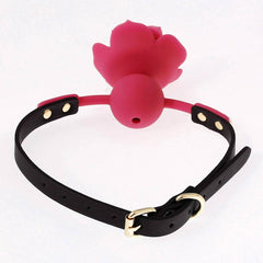 Silicone Rose Ball Gag | Breathable BDSM Bondage Flower Open Mouth Gag for Couples | Adult BDSM Games Restraint Toy