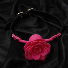 Silicone Rose Ball Gag | Breathable BDSM Bondage Flower Open Mouth Gag for Couples | Adult BDSM Games Restraint Toy