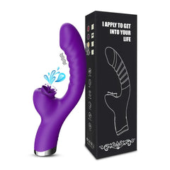 Vibrator for Women: 2-in-1 Licking Machine, Clitoris Stimulator, Powerful G-Spot Dildo Wand, Female Clit Sucker - Adult Sex Toy